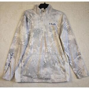 Huk Kryptek Camo Icon 1/4 Zip Top Quick Dry UV Protection Fishing Boating
